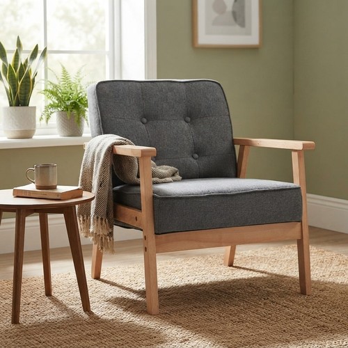 Accent chair linen fabric - accent,