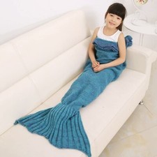 Mermaid Tail Blanket for Kids