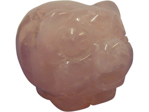 Rose quartz crystal pig - crystal,