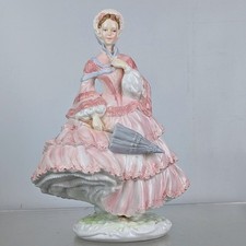 Royal Worcester Figurine Victoria Albert Walking Out Dresses The Crinoline Ltd E