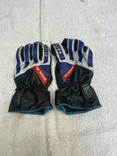 AKITO HI SPEED PLUS LEATHER MOTORBIKE GLOVES SIZE M Black Blue Red