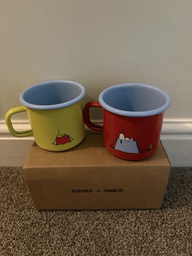 Grind peanuts enamel mug set - grind,