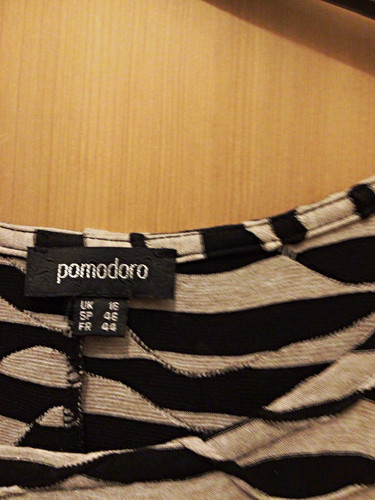Pomodoro black white - pomodoro, striped