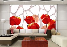 3D Red Poppy I6605 Wallpaper Mural Self-adhesive Removable Sticker Erin