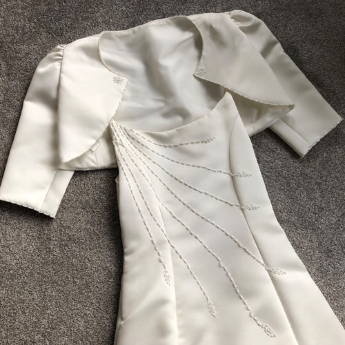 Girls cream bridesmaid dress