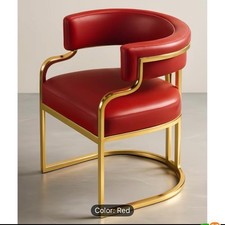 Luxury Tub Chair, Red Leather