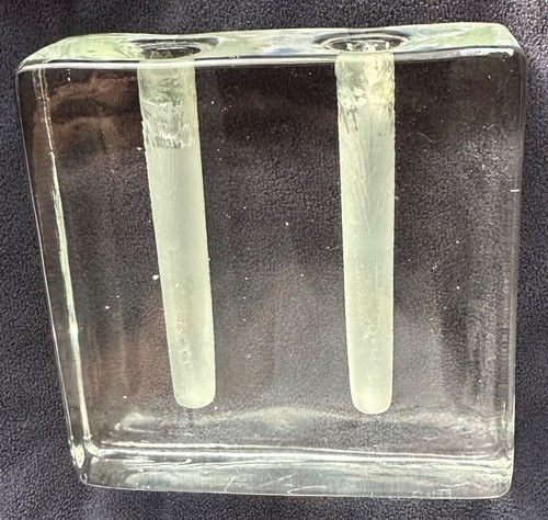 Vintage 1960s 70s glass - 1960s, block
