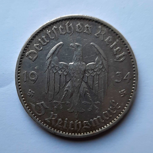 Germany reichsmark coin 1934 - germany, 5