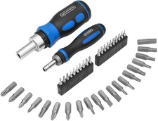 Draper 42 Piece Ratchet Screwdriver Bit Set | Stubby Grip Drivers Hand Tools | D