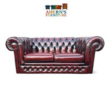 Vintage Oxblood Leather Chesterfield sofa 2 Seater Thomas Llyod FREE DELIVERY