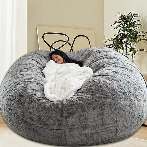 Giant 6ft grey bean bag - 6ft,
