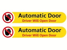 2x TAXI PRIVATE HIRE AUTOMATIC DOOR DONT PULL Warning sign vinyl sticker