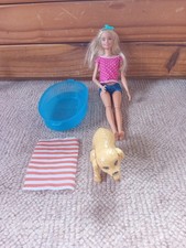 barbie with dog and bath