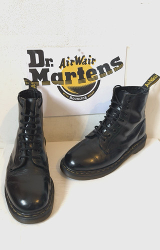 Martens black leather - black,