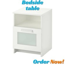 IKEA BRIMNES Bedside Table White 39x41cm 1 Drawer Nightstand Bedroom Cabinet