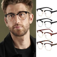 Vintage Oval Half Rim Semi