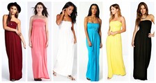 Womens Strapless Maxi Dress