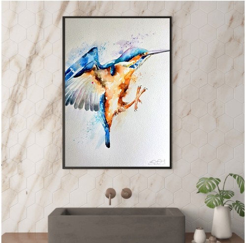 Original kingfisher bird - original,