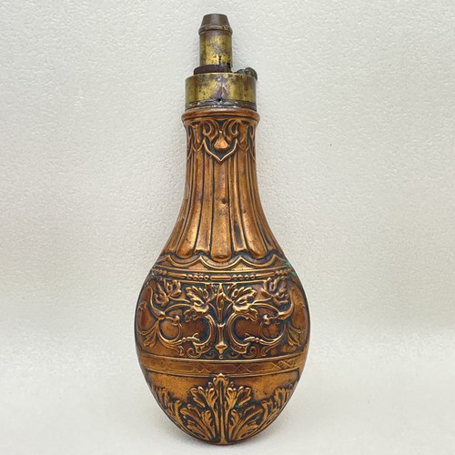 Antique copper powder flask - antique,