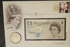 Coronation 50th Anniversary £5 Commemorative coin cover June 2003