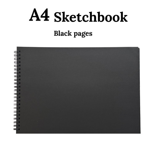 Sketchbook hardcover black - a4,