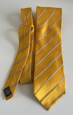 Mens Tie Rack 100% Silk Yellow