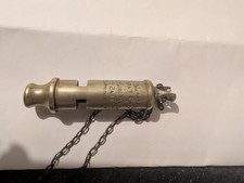 J. Hudson & Co 'The Metropolitan' Police Whistle Patent With Original Chain.
