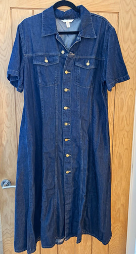 Blue denim button - h&m,