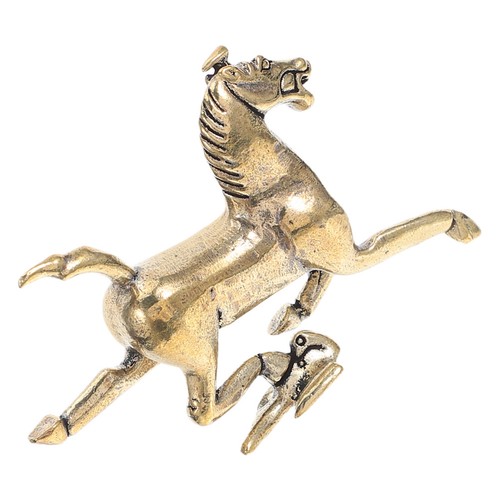 Mini brass horse sculpture - horse,