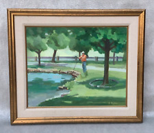 FLY FISHING OIL PAINTING