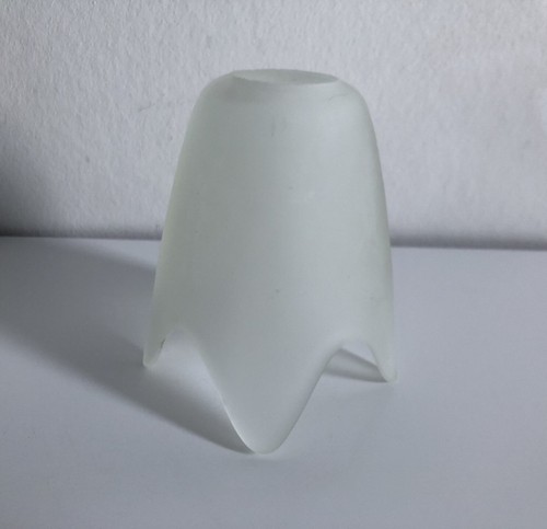 Vintage frosted glass flower - frosted,