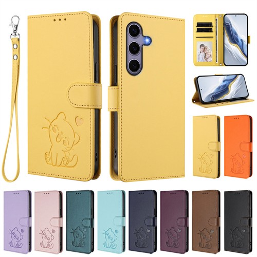 Cat embossed wallet case - cat,