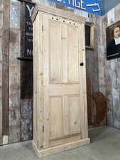 Vintage Tall Pine Pantry Larder Housekeeper Cupboard