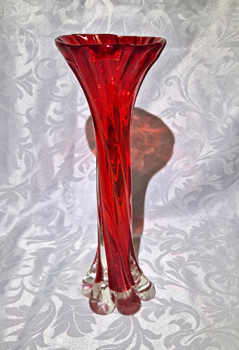 Vintage murano style ruby red - vintage,