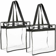 2-Pack Clear Transparent Tote