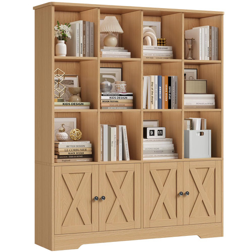 Tall bookcase storage display - bookcase,
