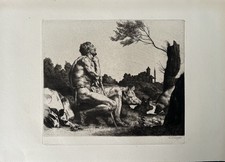 William Strang Original Etching Prodigal Son
