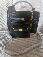 River Island Black Suedette