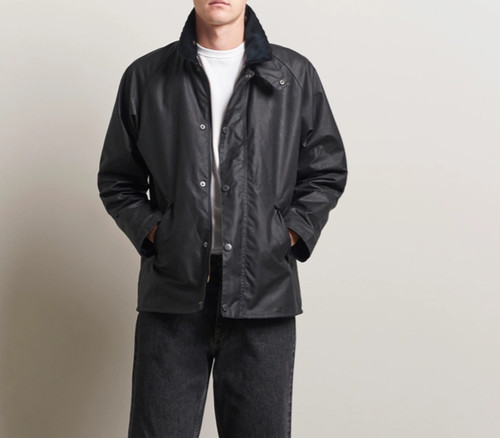 Navy barbour tracker wax - tracker,