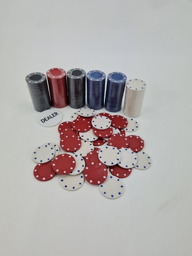 Poker chips bundle - bundle, red