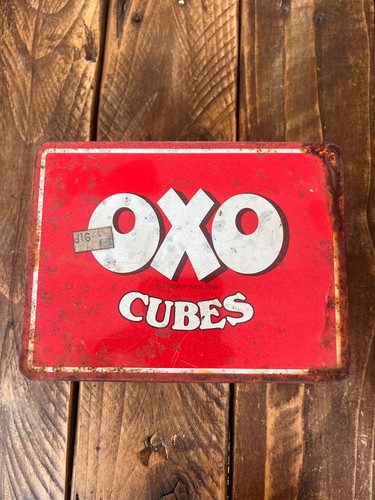 Vintage oxo cubes tin - vintage,