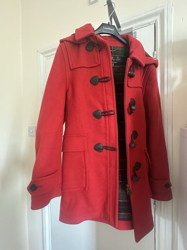 Barbour ladies red wool duffle - red,