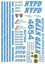 NYPD Decals from 1:18 to 1:87, Model, Slotracing, Mini Z