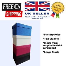 Rectangular Sparkly Glitter Rigid Stacking Gift Boxes for Birthday, Wedding