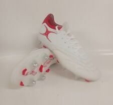 Gilbert Rugby Icon Rugby Boots 6 Stud White/Red UK 8  - Ex Display