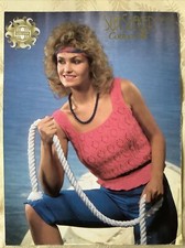 Sirdar Sunseeker DK knitting pattern 6646. Lacy top 32-38"