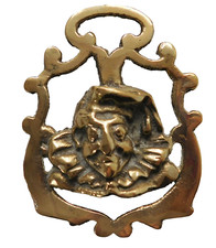 Vintage horse brass Mr Punch Punchinello jester puppet theme