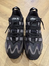 Adidas Hyperturf Adventure Trainers Size 8 UK Black Running Shoes Sneakers Used