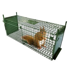 ARIFARO Humane Live Animal Trap Double Door Metal Cage 100x29x30cm