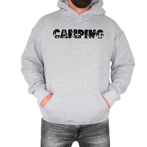 Vintage camping mens hoodie - camping,